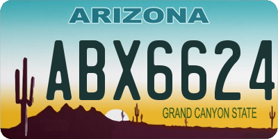 AZ license plate ABX6624