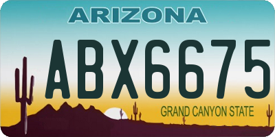 AZ license plate ABX6675