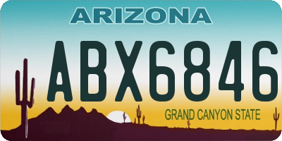 AZ license plate ABX6846