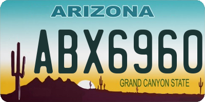 AZ license plate ABX6960