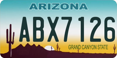 AZ license plate ABX7126
