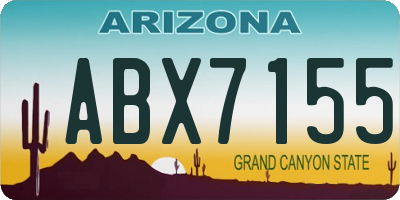 AZ license plate ABX7155