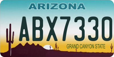 AZ license plate ABX7330