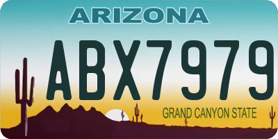 AZ license plate ABX7979