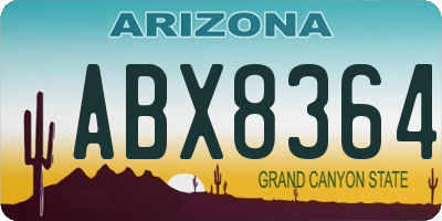 AZ license plate ABX8364