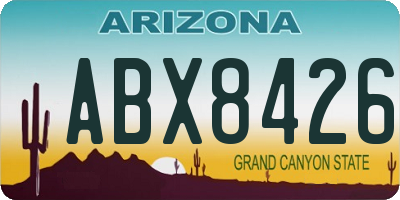 AZ license plate ABX8426