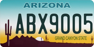 AZ license plate ABX9005