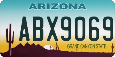 AZ license plate ABX9069