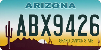 AZ license plate ABX9426