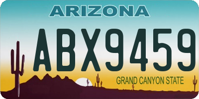 AZ license plate ABX9459