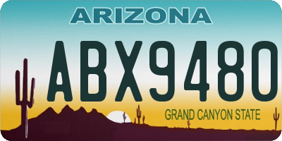 AZ license plate ABX9480