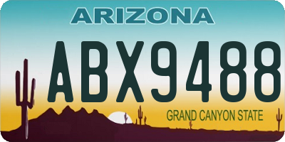 AZ license plate ABX9488