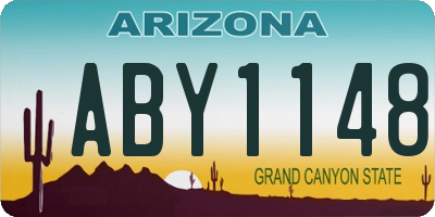 AZ license plate ABY1148