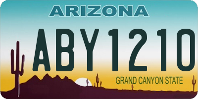 AZ license plate ABY1210