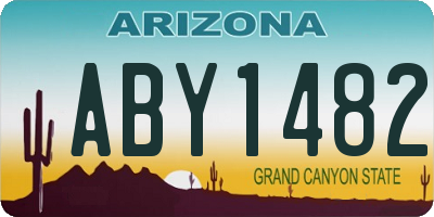 AZ license plate ABY1482