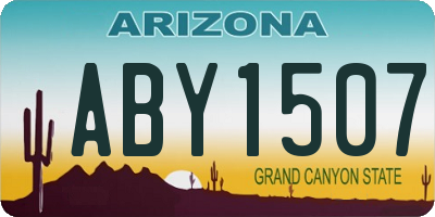 AZ license plate ABY1507