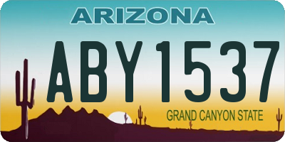AZ license plate ABY1537