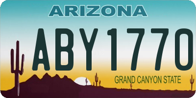 AZ license plate ABY1770
