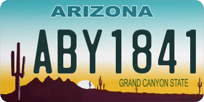 AZ license plate ABY1841