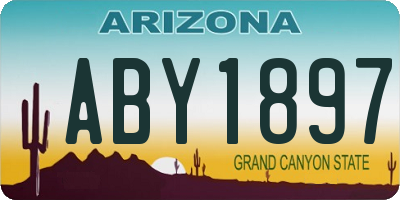 AZ license plate ABY1897