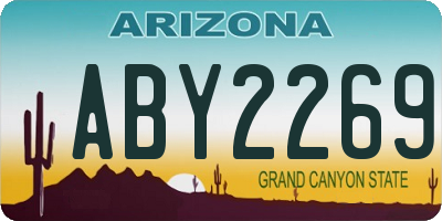 AZ license plate ABY2269