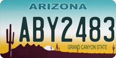 AZ license plate ABY2483