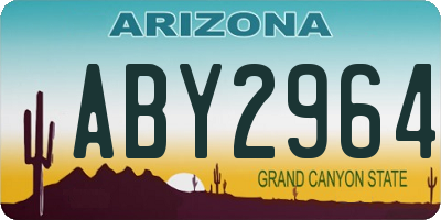 AZ license plate ABY2964