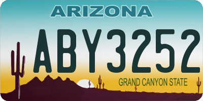 AZ license plate ABY3252