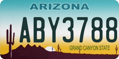 AZ license plate ABY3788