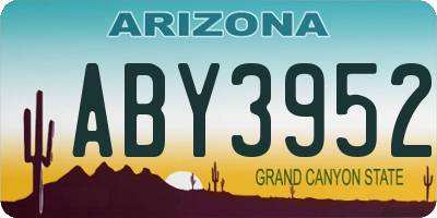 AZ license plate ABY3952