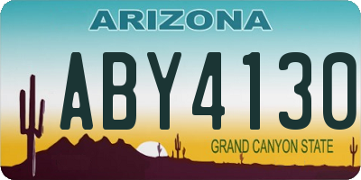 AZ license plate ABY4130