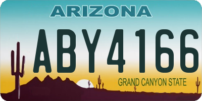 AZ license plate ABY4166