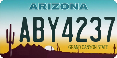 AZ license plate ABY4237