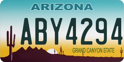 AZ license plate ABY4294