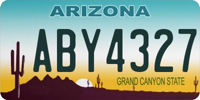 AZ license plate ABY4327