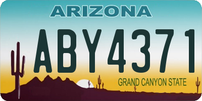AZ license plate ABY4371
