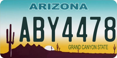 AZ license plate ABY4478