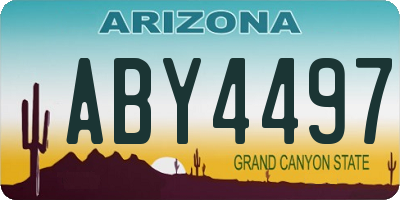 AZ license plate ABY4497