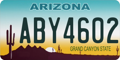 AZ license plate ABY4602