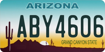 AZ license plate ABY4606