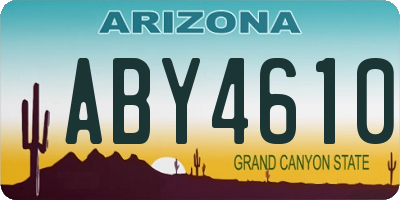 AZ license plate ABY4610