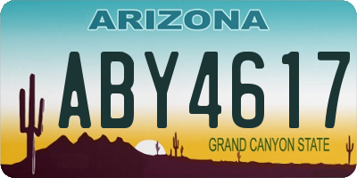 AZ license plate ABY4617