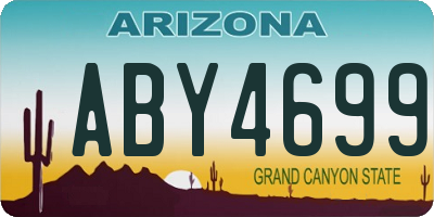 AZ license plate ABY4699