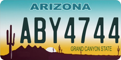 AZ license plate ABY4744