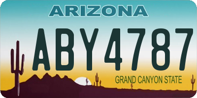 AZ license plate ABY4787