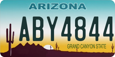 AZ license plate ABY4844
