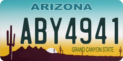 AZ license plate ABY4941