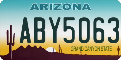 AZ license plate ABY5063