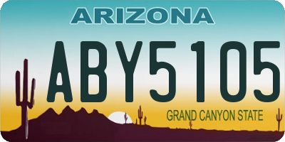 AZ license plate ABY5105