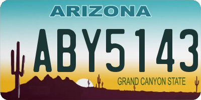 AZ license plate ABY5143